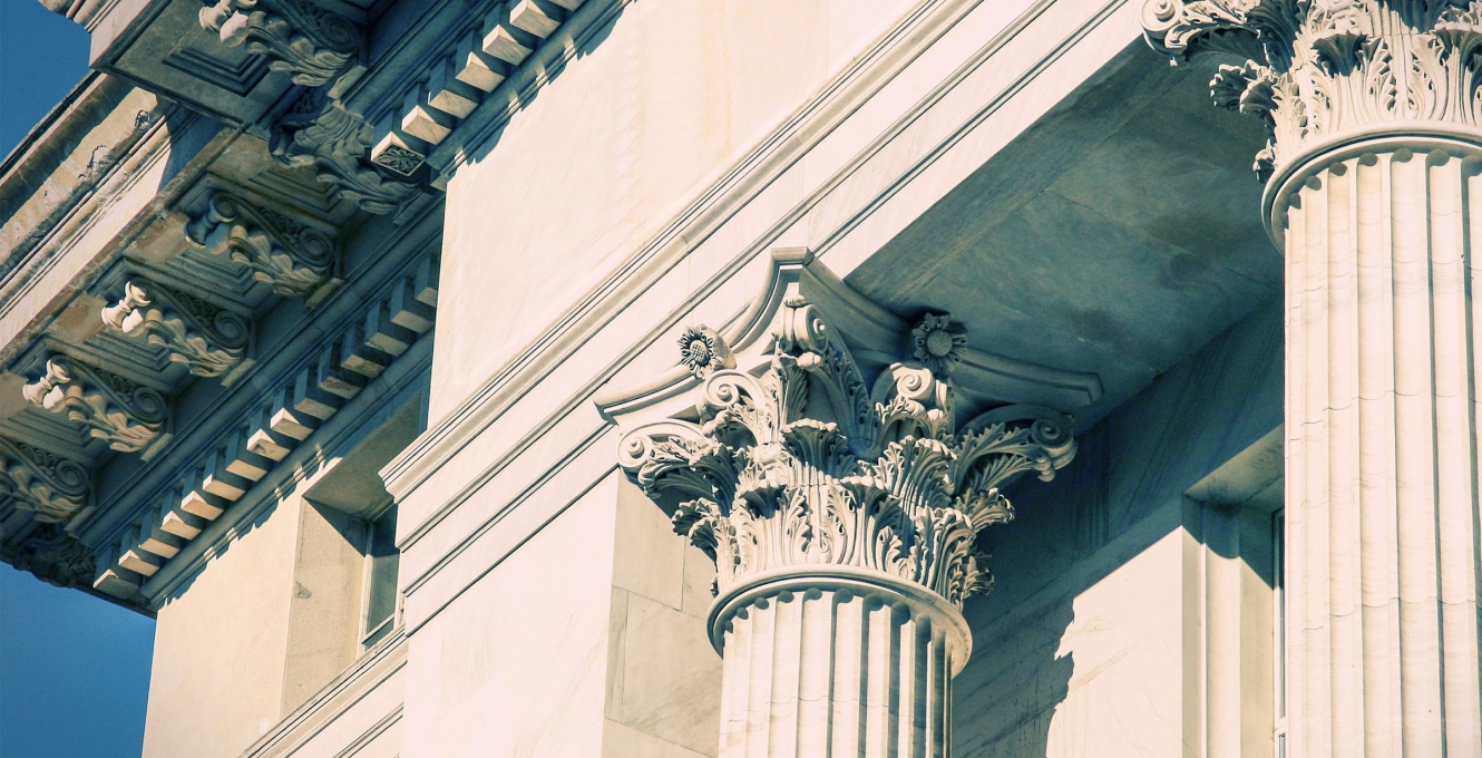 Building with ornate columns