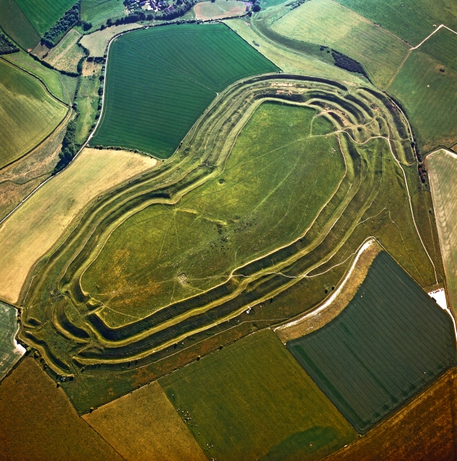 Alamy: Maiden Castle in Dorset