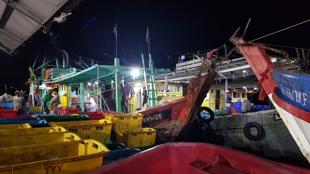 fishing boats at dock