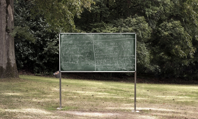 Chalkboard of Hélène Esnault. Photograph by Jessica Wynne.