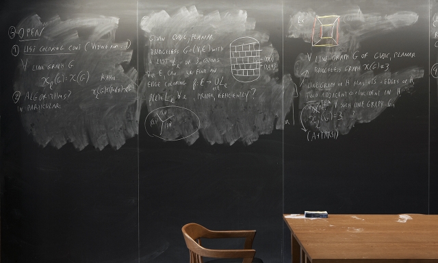 Chalkboard of Noga Alon. Photograph by Jessica Wynne.